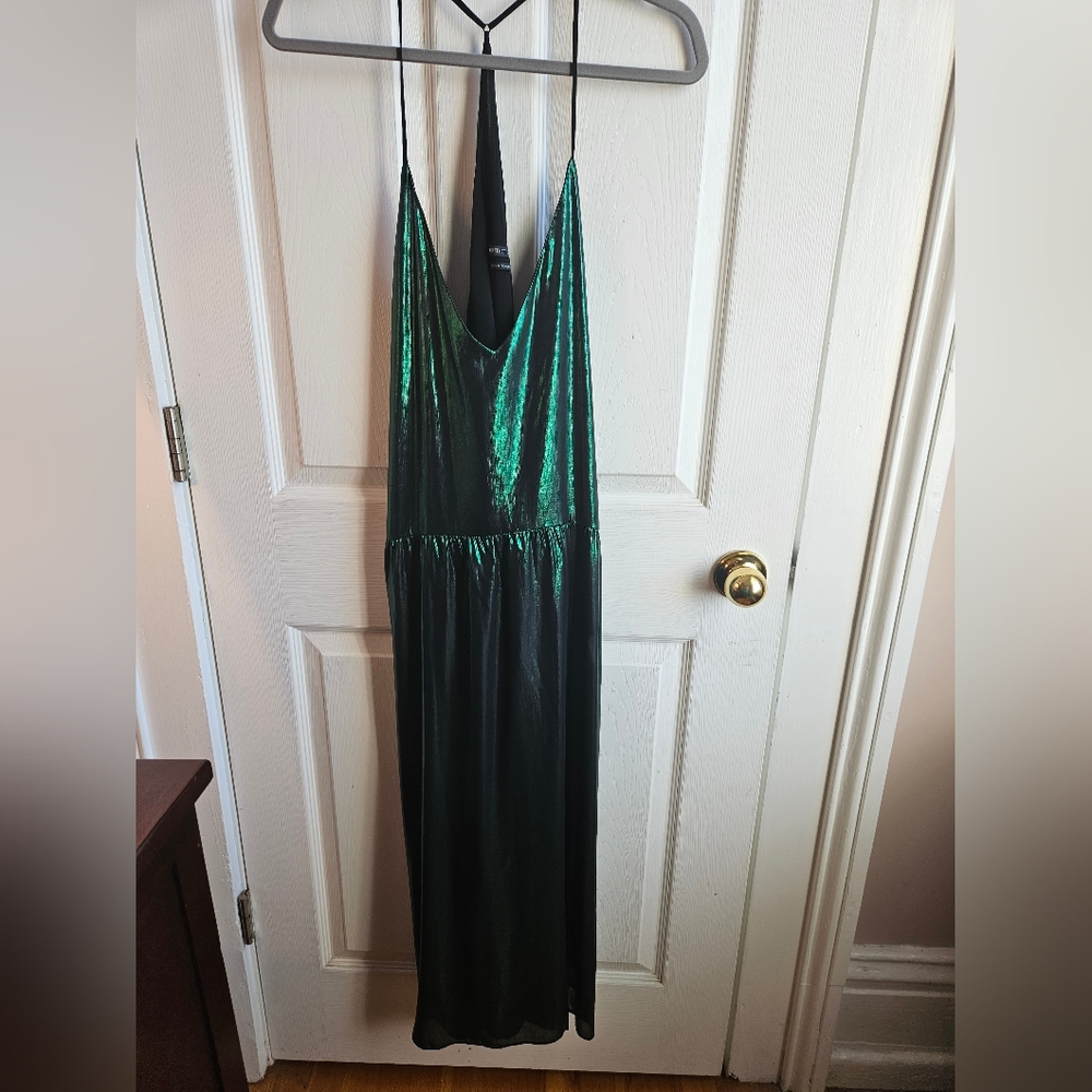 Metallic green/ green ivy Urban Outfitters dress